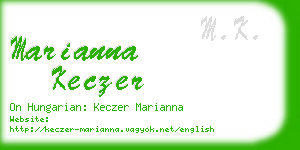 marianna keczer business card